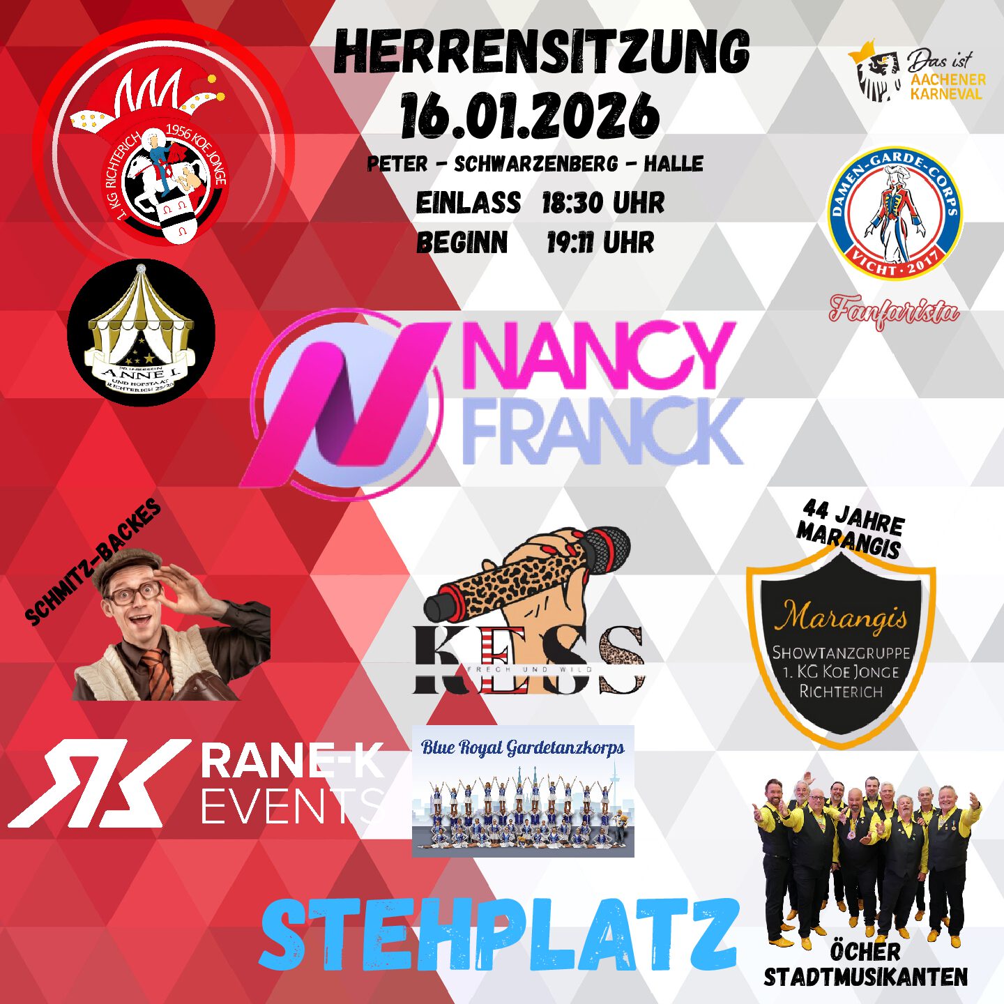 *Stehplatz* Herrensitzung 16.01.26